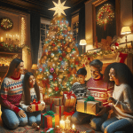 Generate a high resolution image of a Christmas celebration